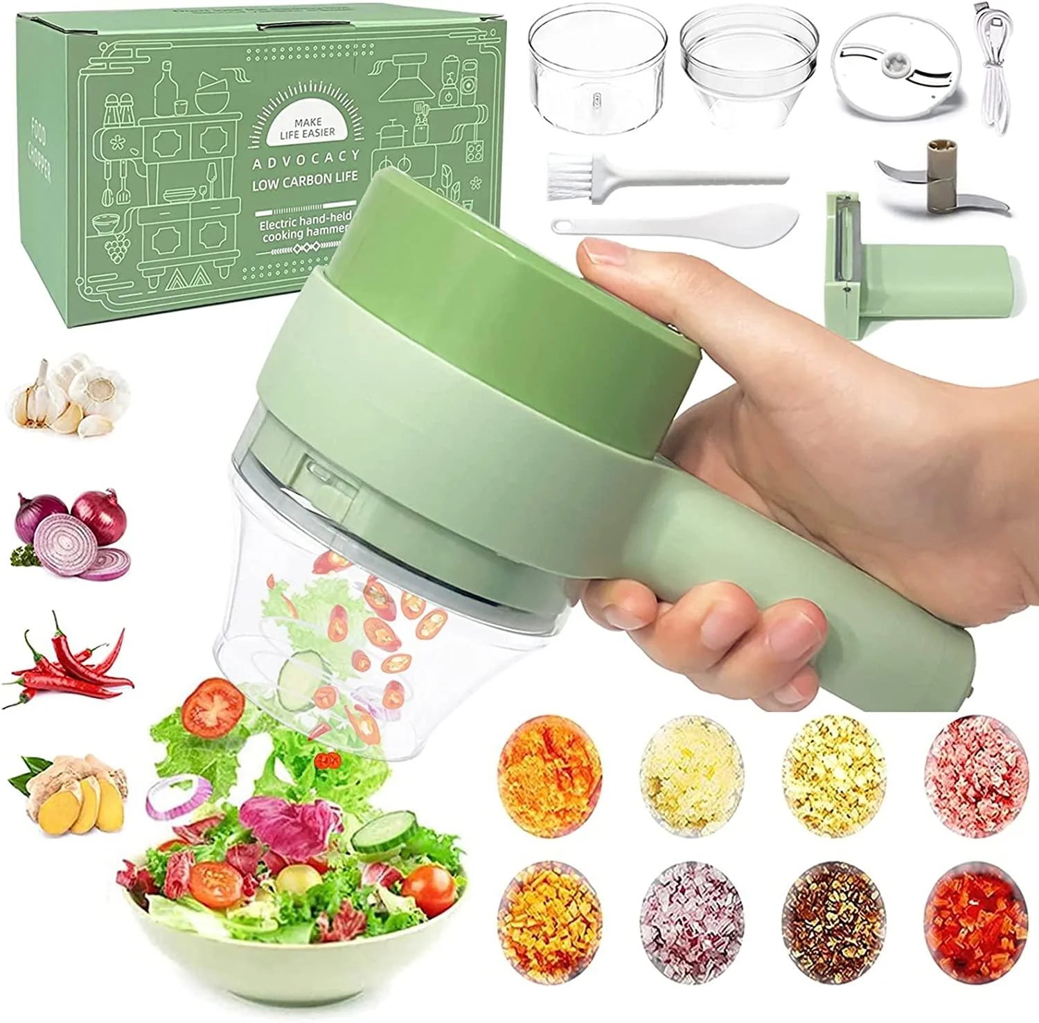 Coupe-Légumes électrique Portable 4 en 1