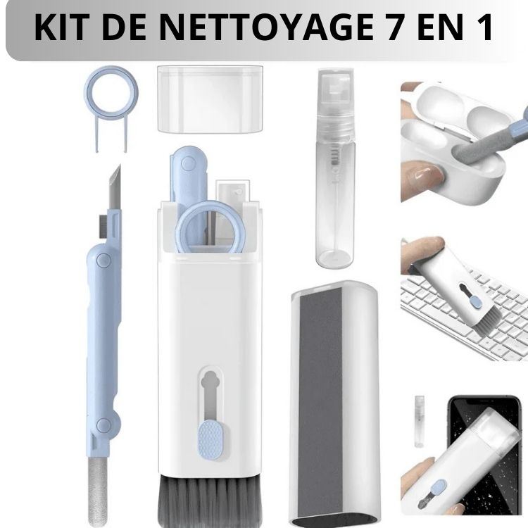 Kit de nettoyage professionnel 7 en 1